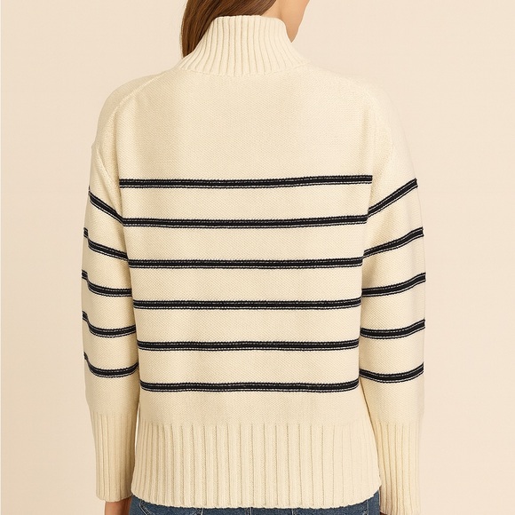 Etcetera’s Striped Cozy Mock Neck Sweater / NWT / MSRP $195 / Size M - Picture 3 of 6